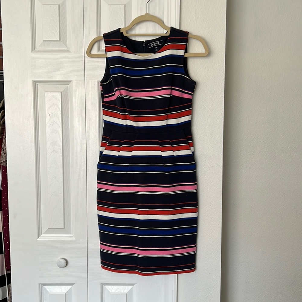Lands End Striped Multi-Color Dress